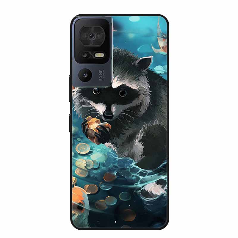 Für TCL 40 SE Handyhülle 40SE Hülle Schwarzes Silikon Weiche Rückseite Hülle Für TCL 40 SE Hülle Funda Für TCL40SE Capa 6.75" Schale