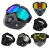 Motorradbrille abnehmbare Langlaufbrille für offene Helme winddicht und staubdicht modisches Sonnenvisier