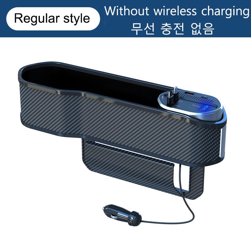 

Универсальный органайзер для автомобильного сиденья с подстаканником, боковым карманом для автомобильной консоли с беспроводной зарядкой для IOS TypeC, выдвижным кабелем