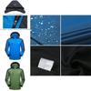 Waterproof Windproof Men Warm Coat With Detachable Hood And Adjustable Cuffs For Winter