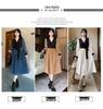 2026 Autumn Korean Style Elegant Waist-cinching Slim Fit French Retro Patchwork Midi Dress
