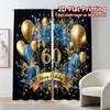 Set Of 2 Flat Printing Curtains Without Rod Popular Fabric Room Decor Use Bedroom Curtain Polyester Perfect For