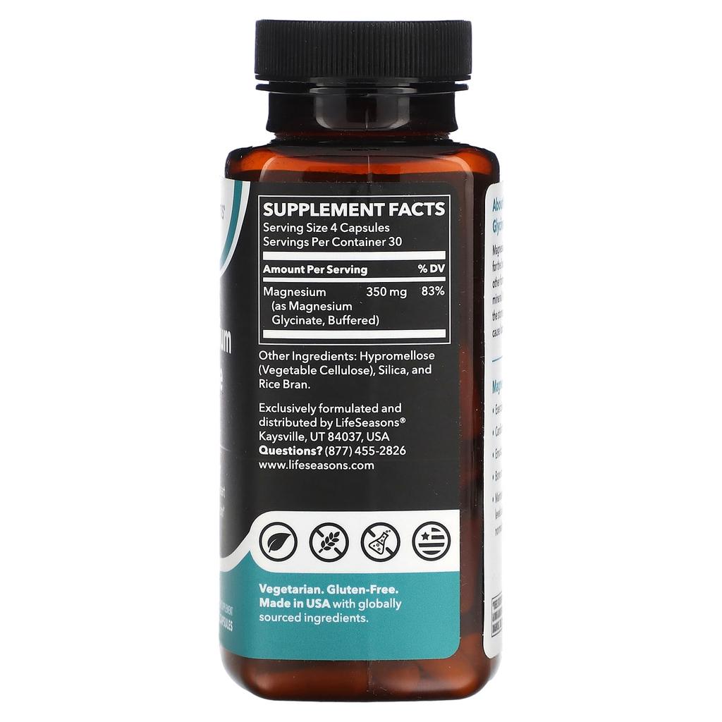 Magnesium Glycinate, Veggie Capsules 120 (87.5 Mg Per Capsule)