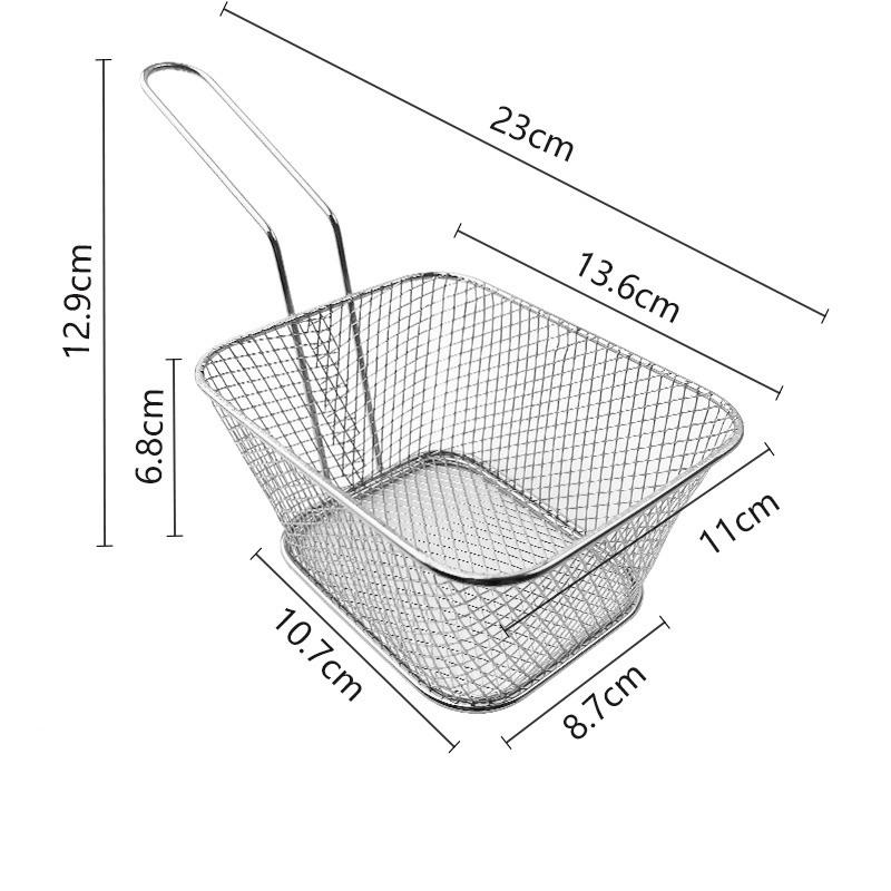 Pommes Frites Korb Tragbar Edelstahl Pommes Mini Frittierkorb Sieb Fritteuse Küche Kochkorb Sieb Zubehör