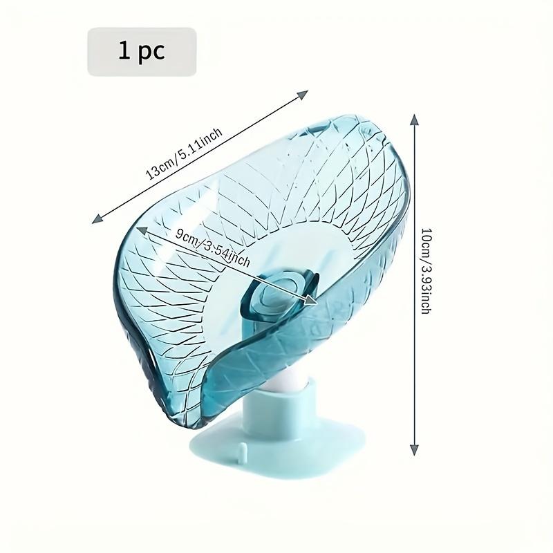 1pc Leaf Shaped Soap Dish, Drain Soap Tray, Wall Mounted Soap Holder, Soap Rack for Bathroom, Multifunctional Soap Storage Rack, Bathroom Accessories