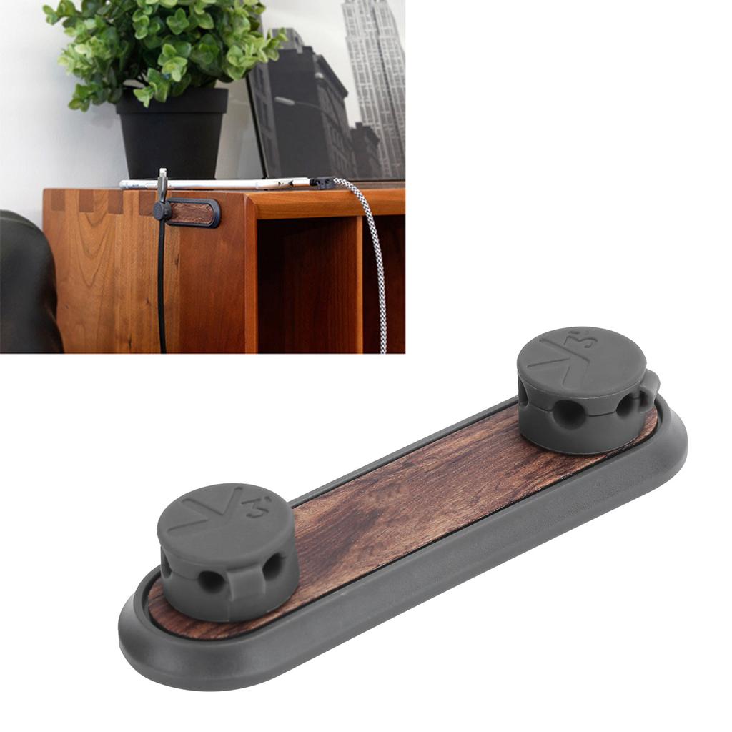 Magnetic Cable Clips Multipurpose Desktop Cord Management Organizer for Home Office Car UseWalnut