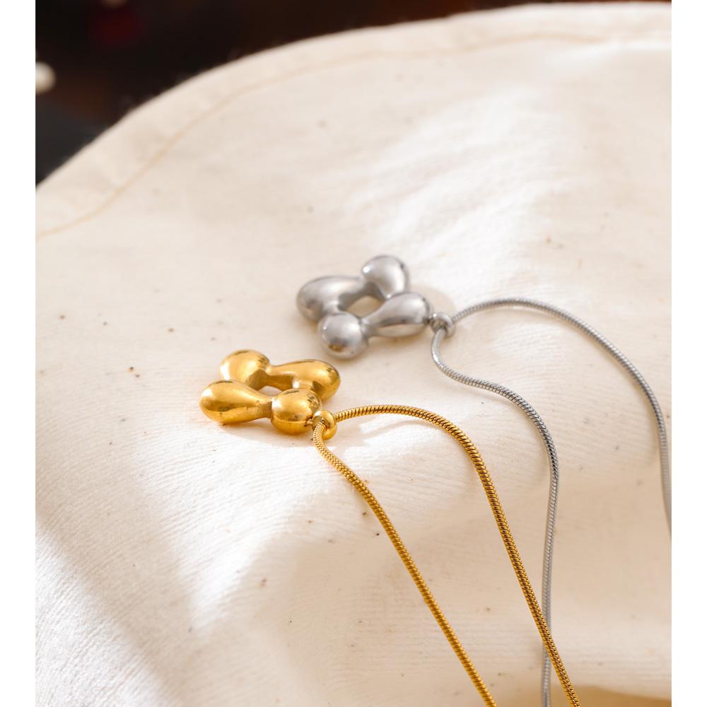 Yhpup Guss Edelstahl Blume Anhänger Halskette 18K Gold PVD Beschichtet Mode Wasserdicht Hals Schmuck für Frauen Großhandel