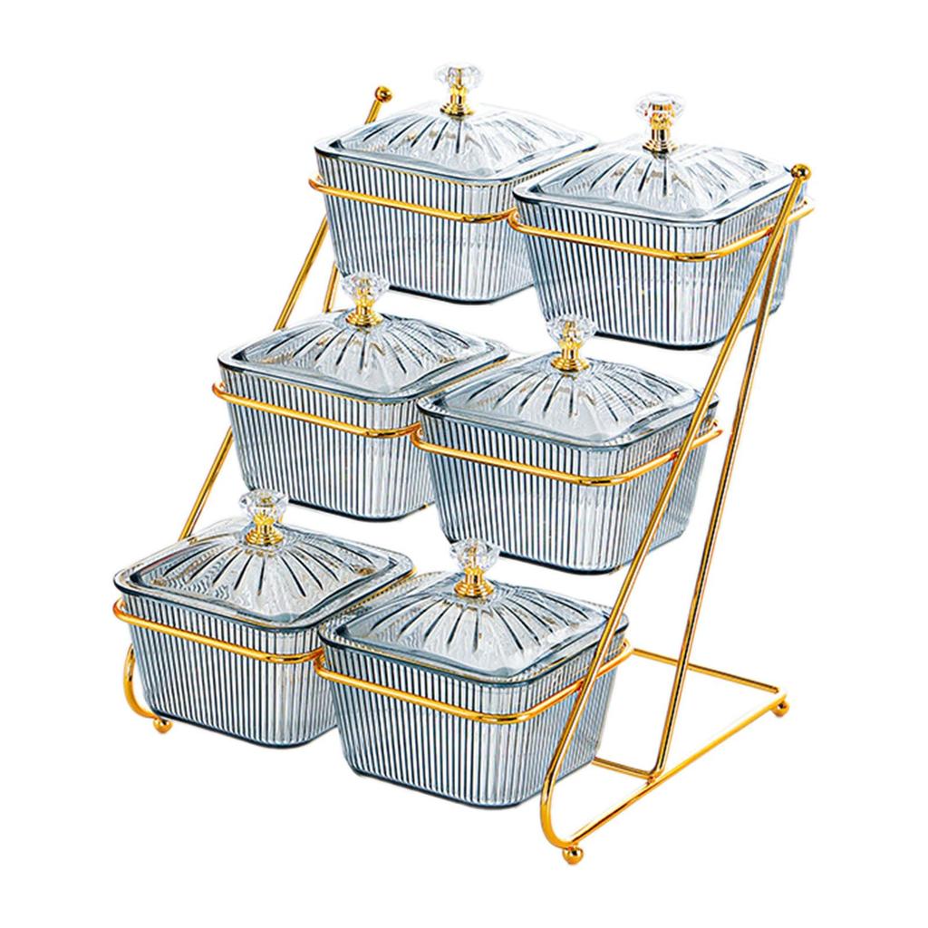 3 Tier Dried Fruits Tray Multifunctional Decoration Serving Container Nuts Tray Nordic Stylish for Candy Cupcake Snack Nuts Home