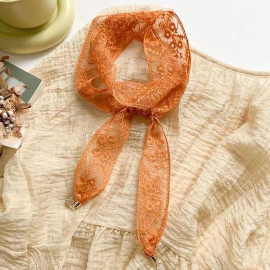Goma para el pelo Bordado Encaje Patrón de Flor Banda para el pelo Hueca con Colgante de Cuentas Diseño de Color Sólido Diadema Decoración para el Cabello