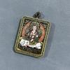 Men and Women Lucky Talisman Decorative Pendant Alloy Material Buddhist Figure Painting Thangka Wealth Luck Feng Shui Decor