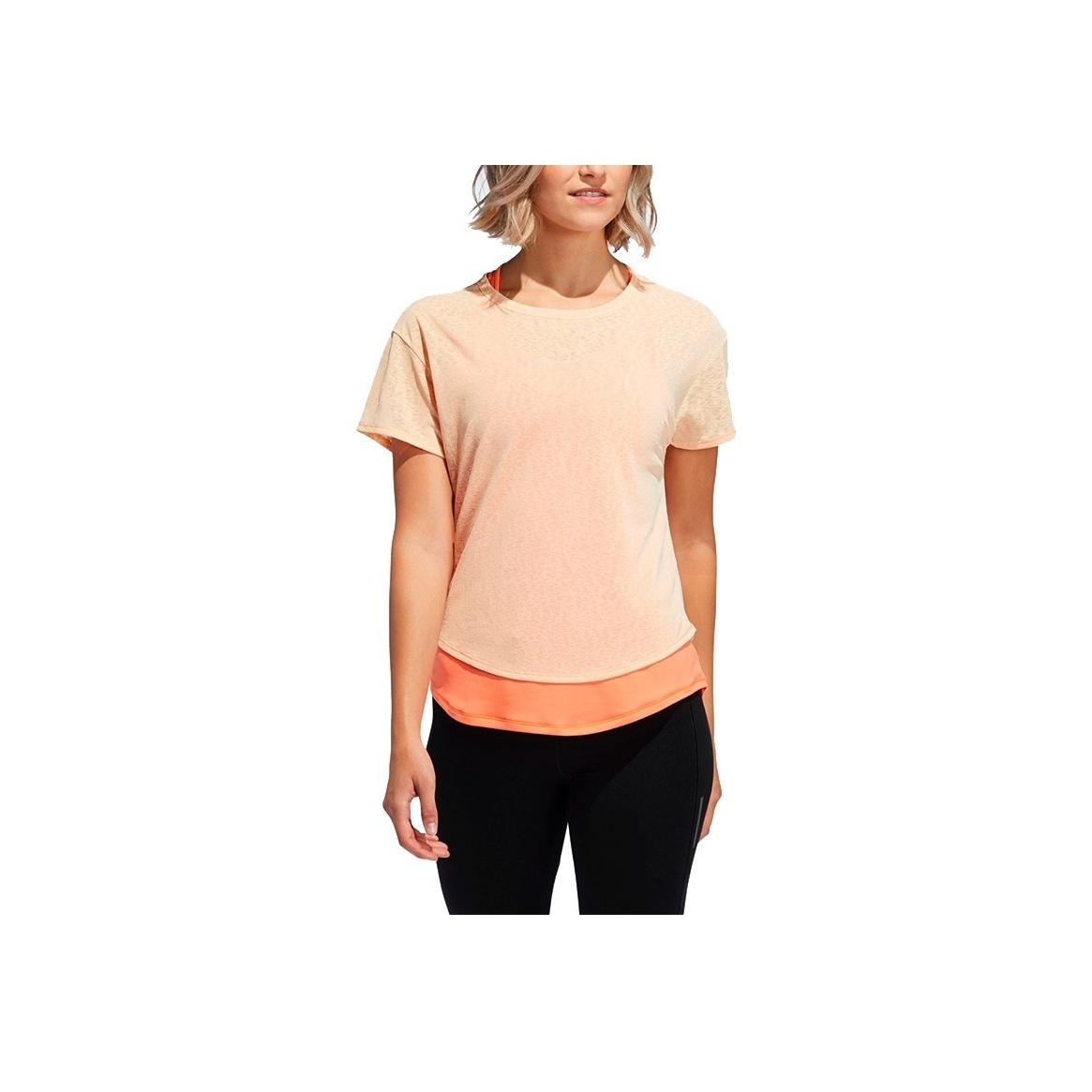 

Adidas Comfortable Soft Breathable Casual Sports Short Sleeve Drop Shoulder T-Shirt Women Tops Orange EK2915 XL