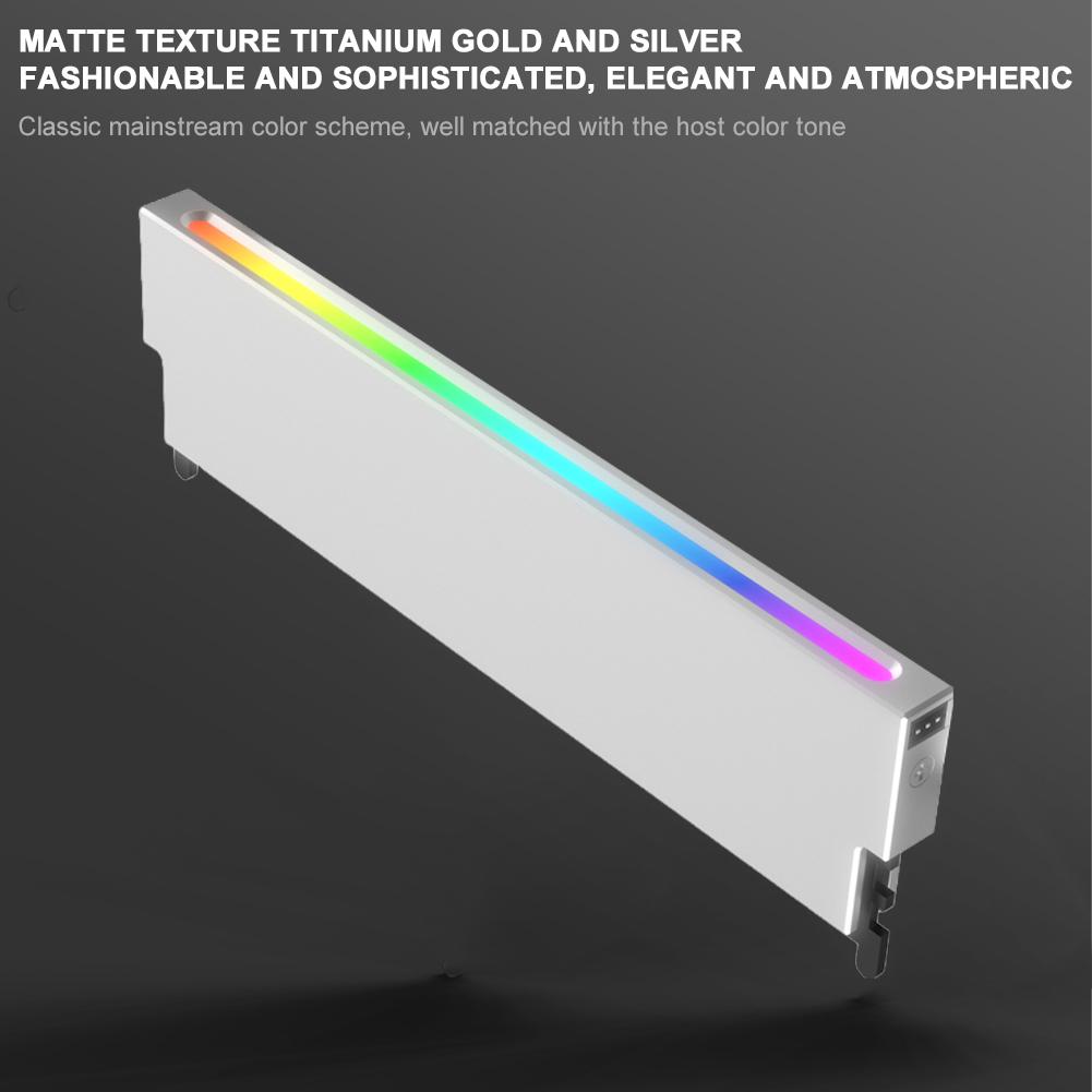 Memory Module Cooler 5V 3PIN ARGB AURA Sync Heat Sink Cooler DDR3 DDR4 DDR5 Heat Spreader Cooler for Desktop Computer PC Memory