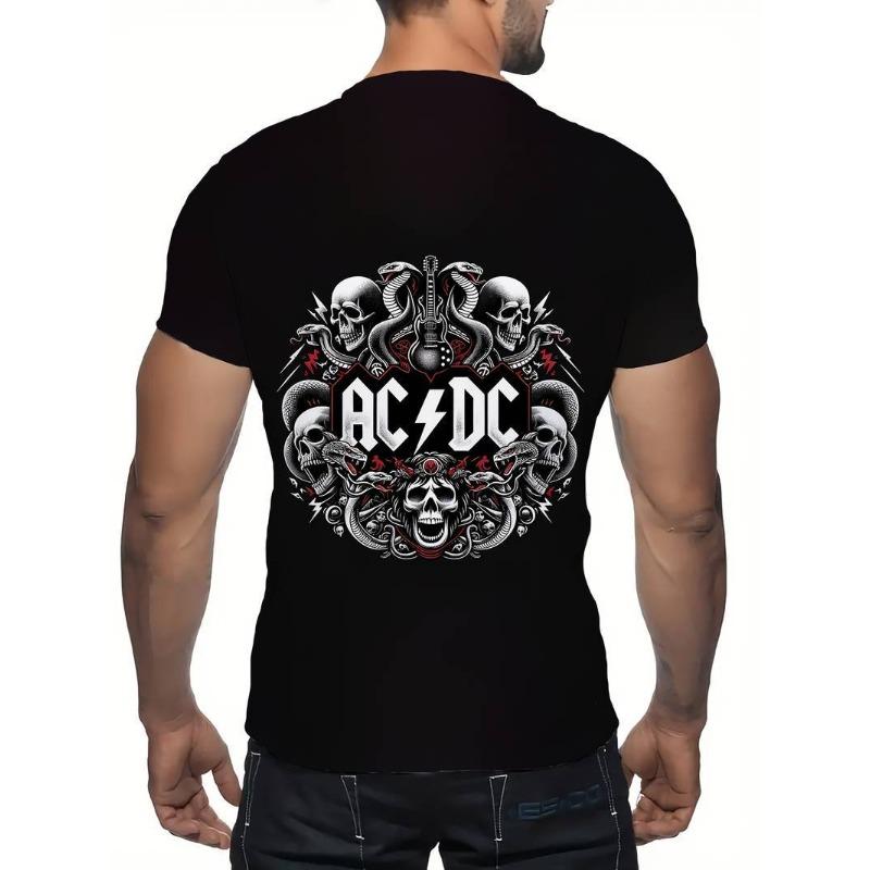 Summer Round Neck 3D Cool Print Top Fashionable Casual Short Sleeved Men's T-shirts