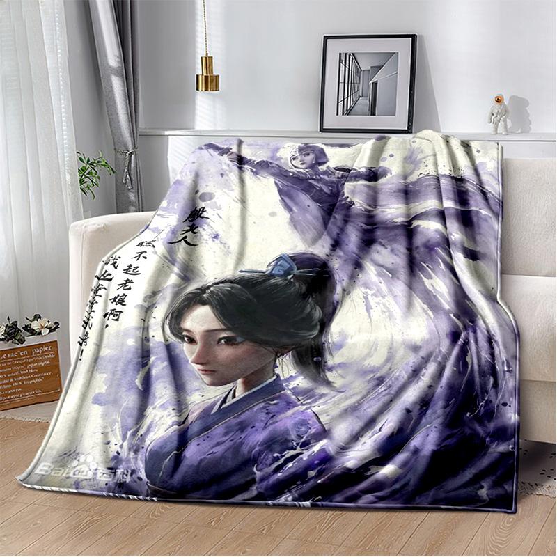 Nezha Flannel Office Student Nap Blanket: Winter Air Conditioning Sofa Picnic - Soft and Cozy Shawl Wrap