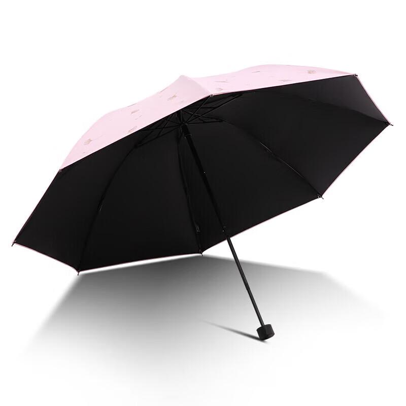Paradise Black Adhesive UV Protection Folding Umbrella