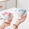 Japanische Schleife Keramik Eisbecher Mädchenherz hoher Fuß Dessertbecher hochwertiges Design Nischengeschenktasse
