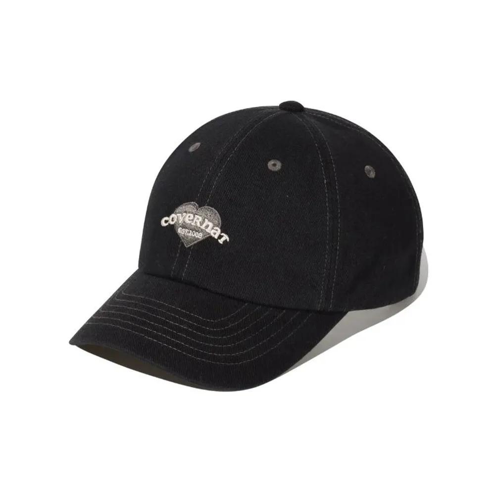 W Clover Heart Cooper Logo Heart Basic Ball Cap B1 CO2507CA74 BK NA 1.CO2507CA74 BK/F