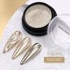 Silver Nail Glitter Powder Metallic Effect Pigment UV Gel Polish Flakes Dust Manicure Decoration Nails Accessories