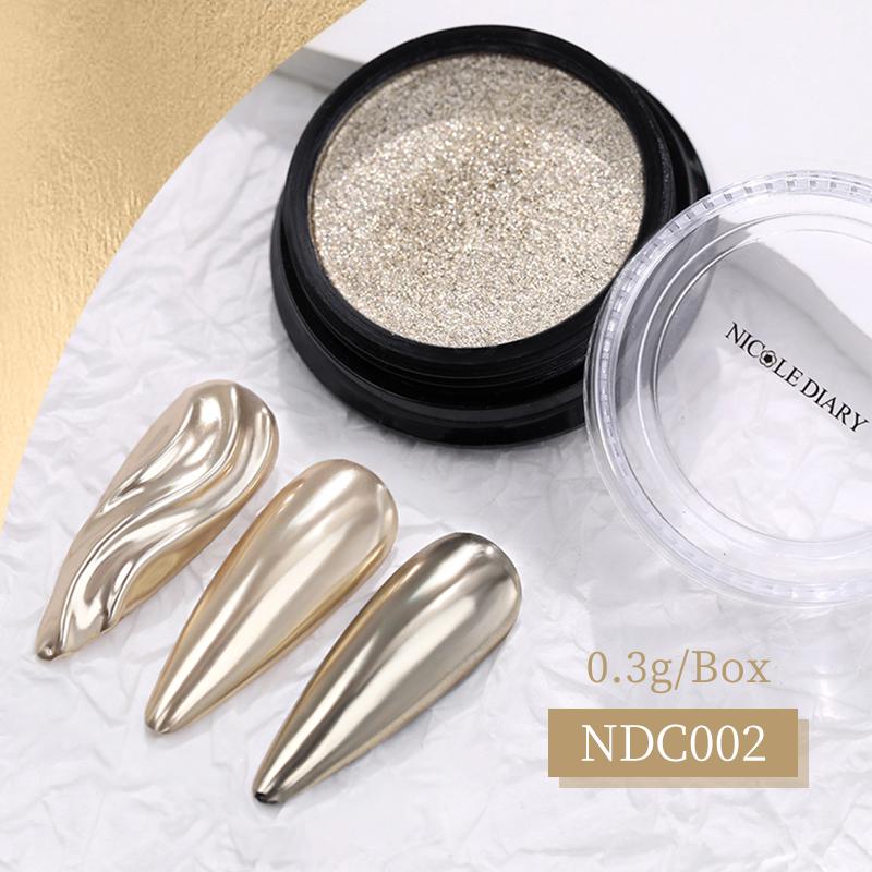 Silver Nail Glitter Powder Metallic Effect Pigment UV Gel Polish Flakes Dust Manicure Decoration Nails Accessories