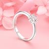 1 Piece 925 Sterling Silver Open-Ended Exquisite Zircon Ring for Women, Jewelry Gift, Wedding Accessories