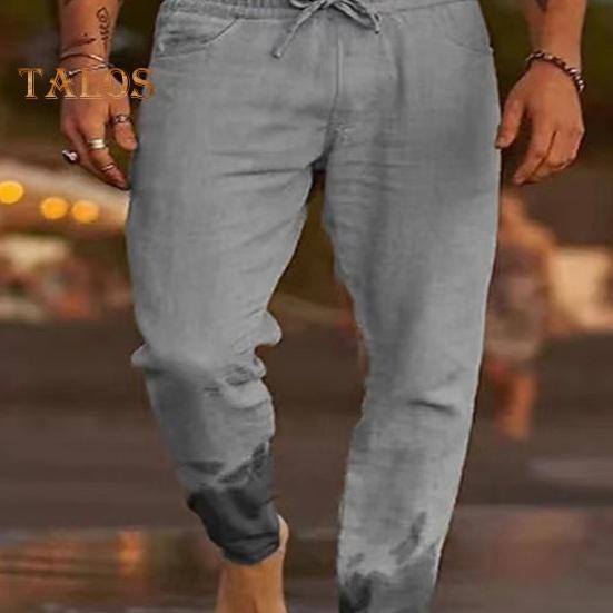 Erkek Pantolon Bağcıklı Lastikli Bel Yan Cepli Düz Renk Günlük Okul İş Spor Pantolon Seyahat Eşofman Altı
