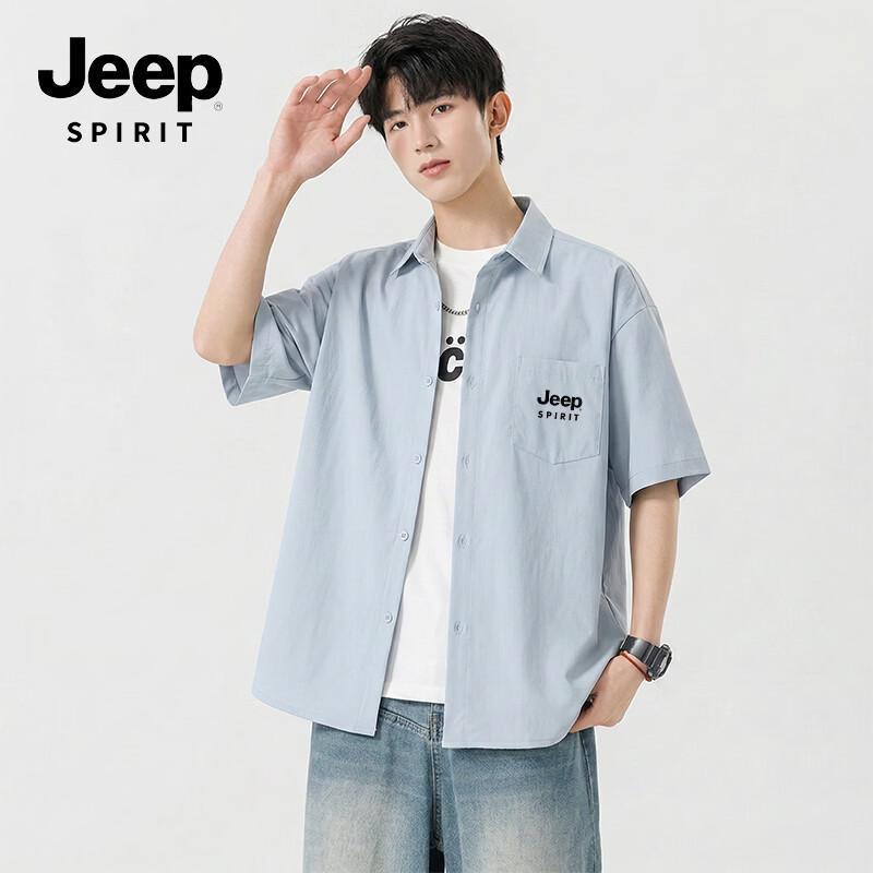 JEEP SPIRIT Men s Casual Short-Sleeve Shirt M