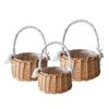 Rattan Storage Basket Flower Girl Gifts Wicker Flower Pot Plant Containers