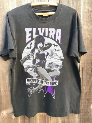 Maglietta Unisex Carbone Vtg Anni 00 Elvira Signora del Buio Film Stampa