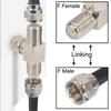 4× F-Type Coax Cable Splitter Combiner Adapter 3 Way Connector RG6 for TV, Video