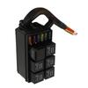 6 Way Fuse And Relay Box Pre Wired Fuse Relay Block with Lid for Car Truck Marine Boat DC12V