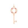 Tiffany Keys Rose Gold Small Hollow Key Pendant With Diamonds Women Jewelry 61590285