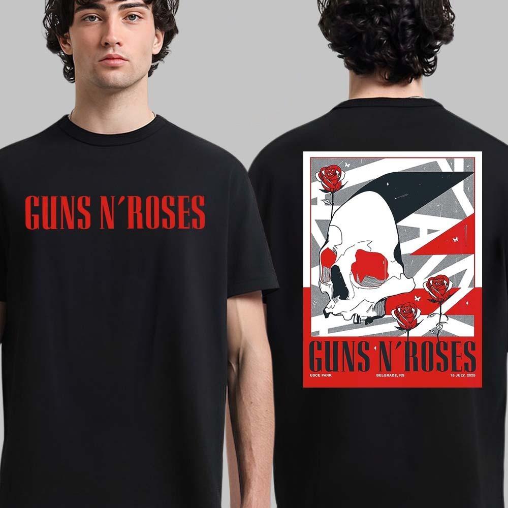 

Guns N Roses Belgrade Serbia 2025 Event Poster At USCE Park On July 18 Shirt L