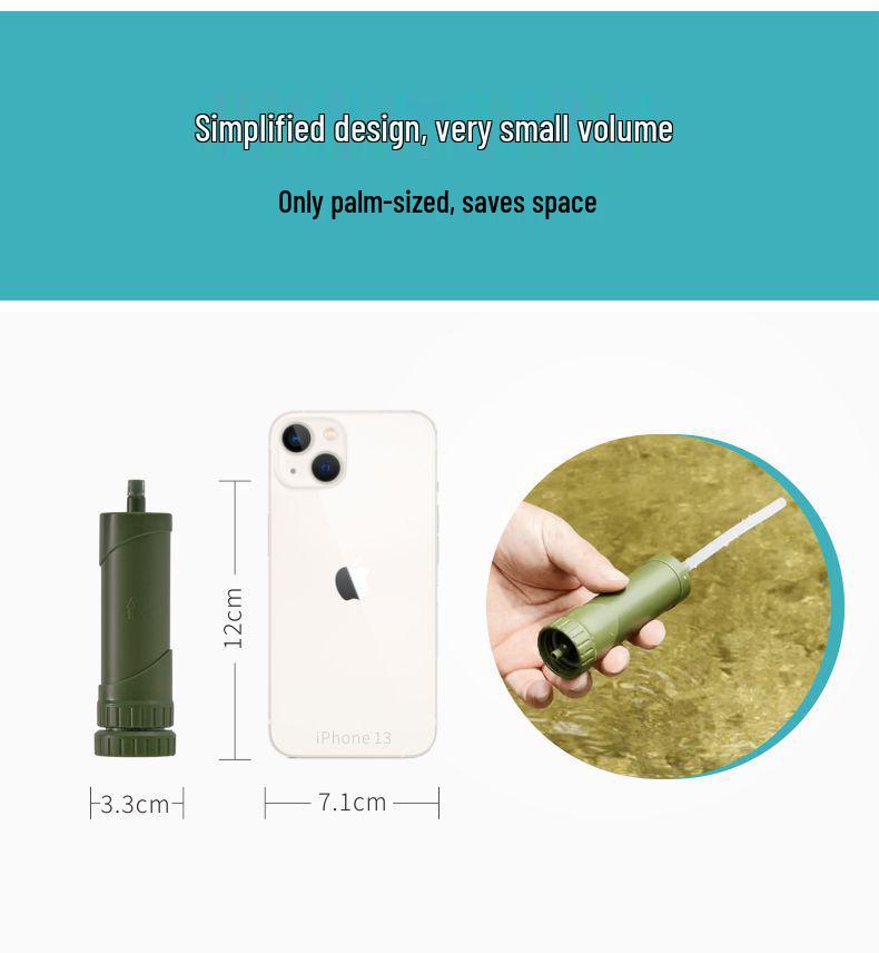 Portable Camping Straw Water Filter and Purifier for Outdoor Use