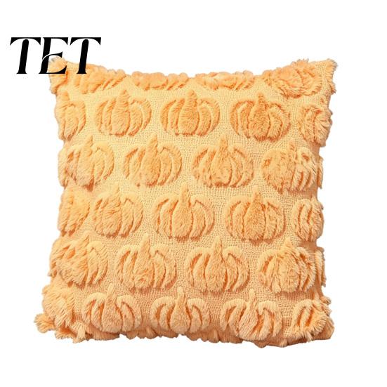 Decorative Pillow Covers for Couch Plush Pumpkin Cushion Cover, Halloween Throw 18 X Cases Inches Maple Leaf Case Sofa Cozy Fall Decor Themed