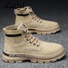 2024 New  Boots Men's High-Top Trendy All-Match Casual Work walking Shoe British Middle Top Boot Trendy Men's Shoess56