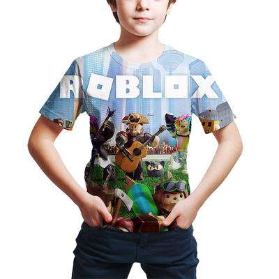 Kinder T-Shirts Cartoon 3D Digitaldruck süße Jungen- und Mädchen-Kinderbekleidung Trend atmungsaktives Rundhals-T-Shirt Jungen T-Shirt urban