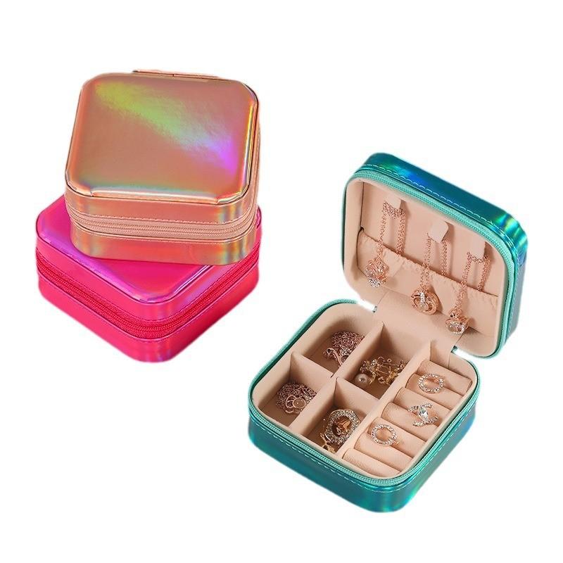 Fashion Mini Jewelry Box With Upgraded Pu Leather For Earrings And Necklace Storage