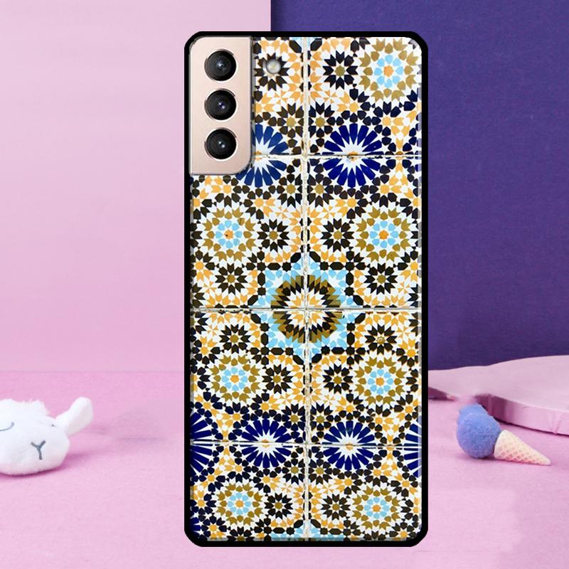 Moroccan Tile Phone Case For Samsung Galaxy S25 Ultra S24 Ultra S9 S10 S20 S21 S22 Plus S23 S24 FE Cover