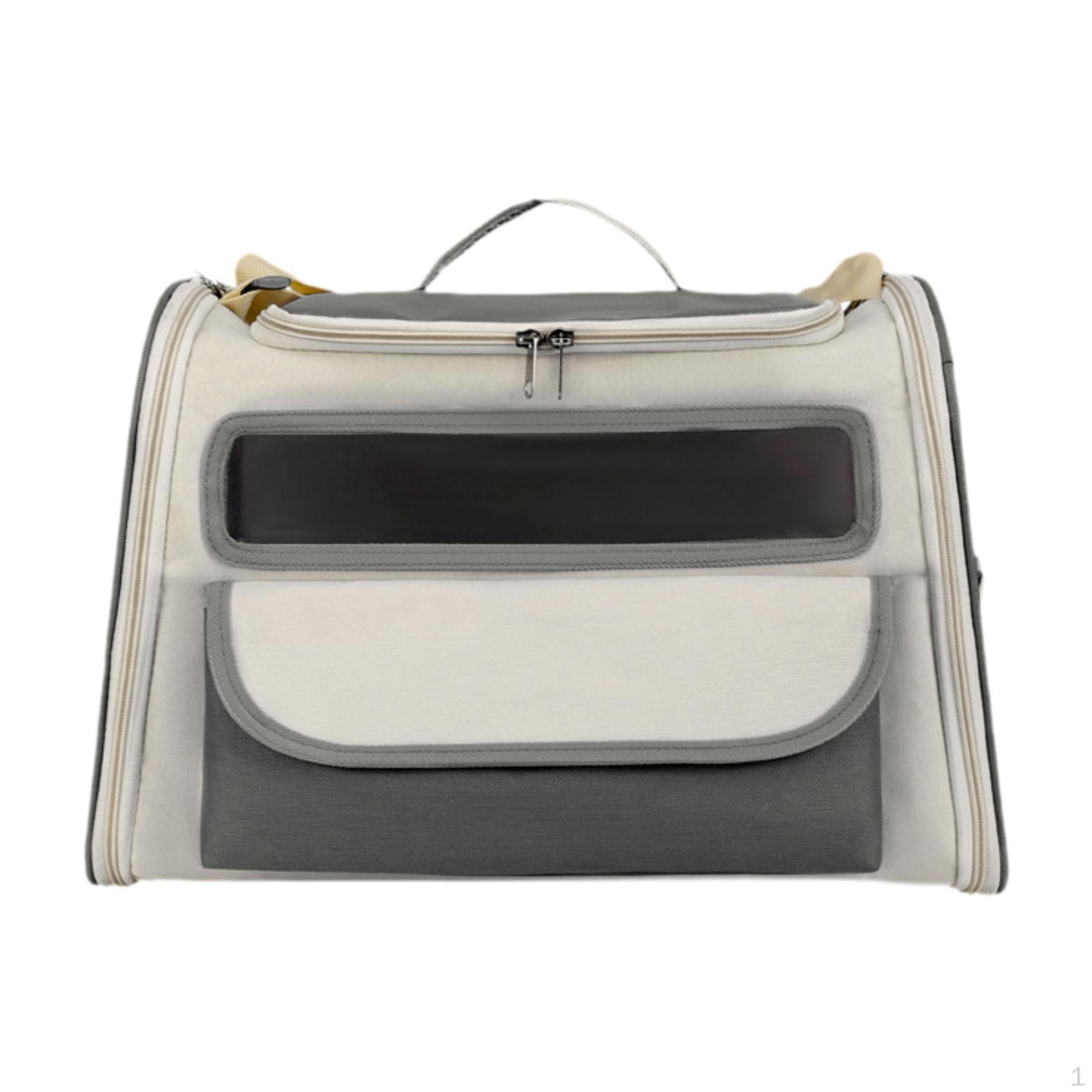 

Animal Carrier s Carrier Back Bag with Handbag Portable Handle Petted Pets for The чорний