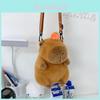 Kids Cartoon Capybara Plush Backpack With Waterresistant Nylon For Daily Use