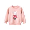 Brand Foreign Trade Korean Style Children's Clothing 2026 Autumn and Winter Children's Sports Sweatshirt with Fleece Cartoon Rabbit Design for Girls