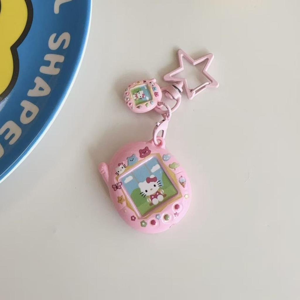 Animation Design Tamagotchi Charms Sanrio Character Collection Line My Melody Cinnamoroll HelloKitty Figure Key Ring Adorable Pendant Kid Surprise