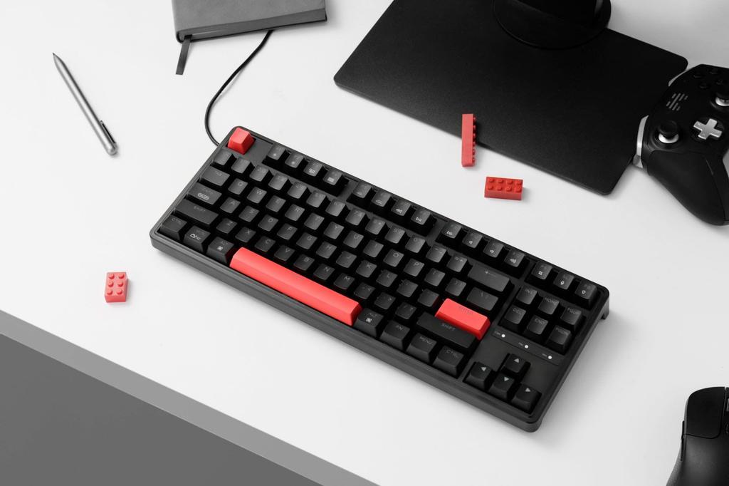 Keychron C3 Pro Custom Gaming Compact Tenkeyless LED Mechanical with and Linux K Pro Red Keyboard, Layout/US Layout/Red Backlight/Wired
