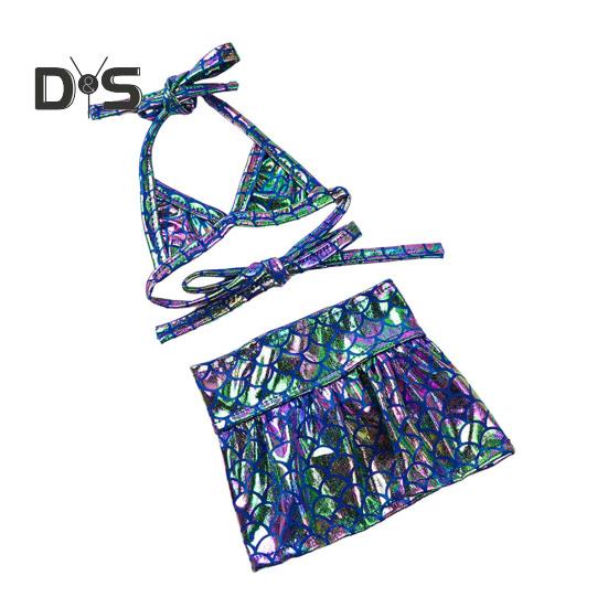 

Бикини-платье для собак, сверкающий купальник для собак, купальный костюм «русалка» с блестящей чешуей, летний пляжный наряд для маленьких и средних кошек и собак L синий