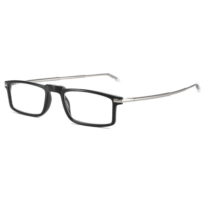

B926 HD Folding Reading Glasses with Metal Temples, Resin Lenses, and Telescopic Arms for Seniors - Unisex Styles +350 Magnification