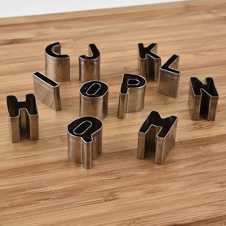 26pcs Letters Cake Mould Fondant Sugar Craft Stainless Steel Cookies Mold Decorating Tools DIY