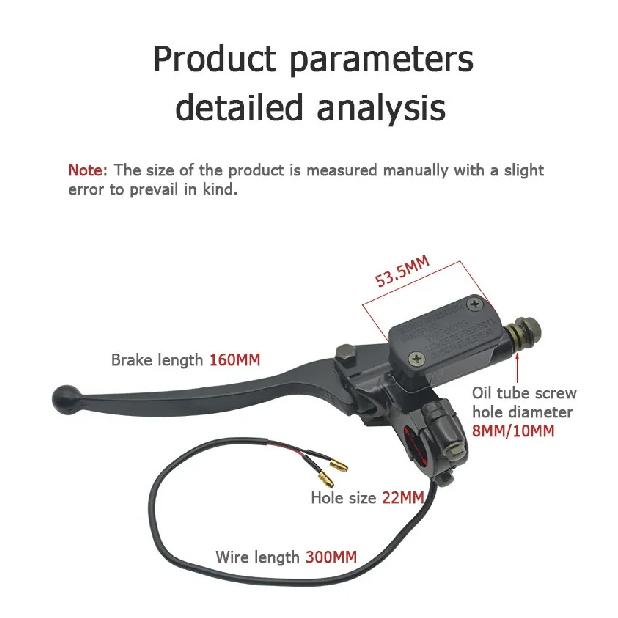 Motorcycle Brake Pump Front Master Cylinder Hydraulic Lever For Electric Scooter Dirt Pit Bike ATV Quad For Yamaha Suzuki Honda