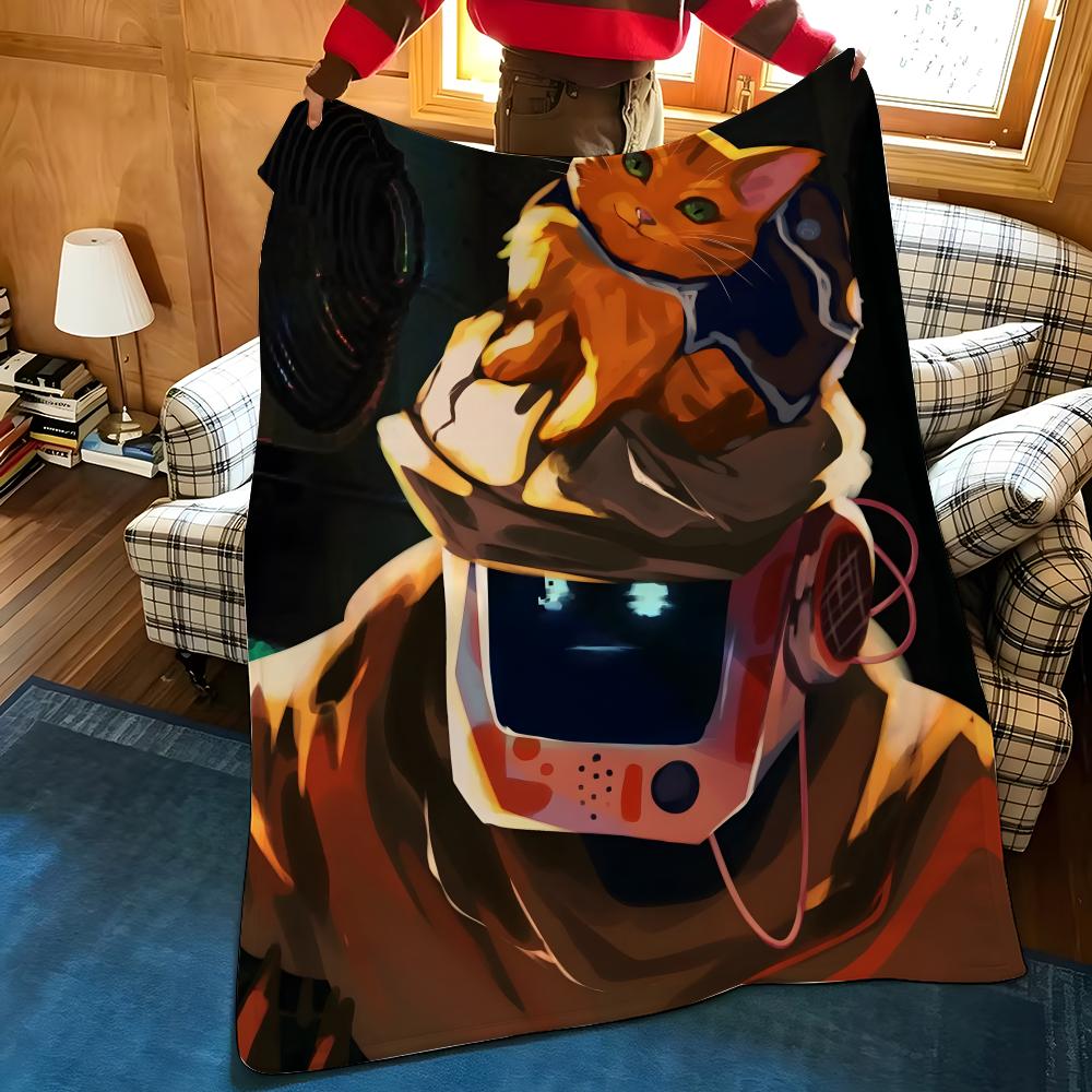 Game S-Stray Throw Flannel Cozy Print Blanket, Portable, Durable Machine Washable Cute Cool
