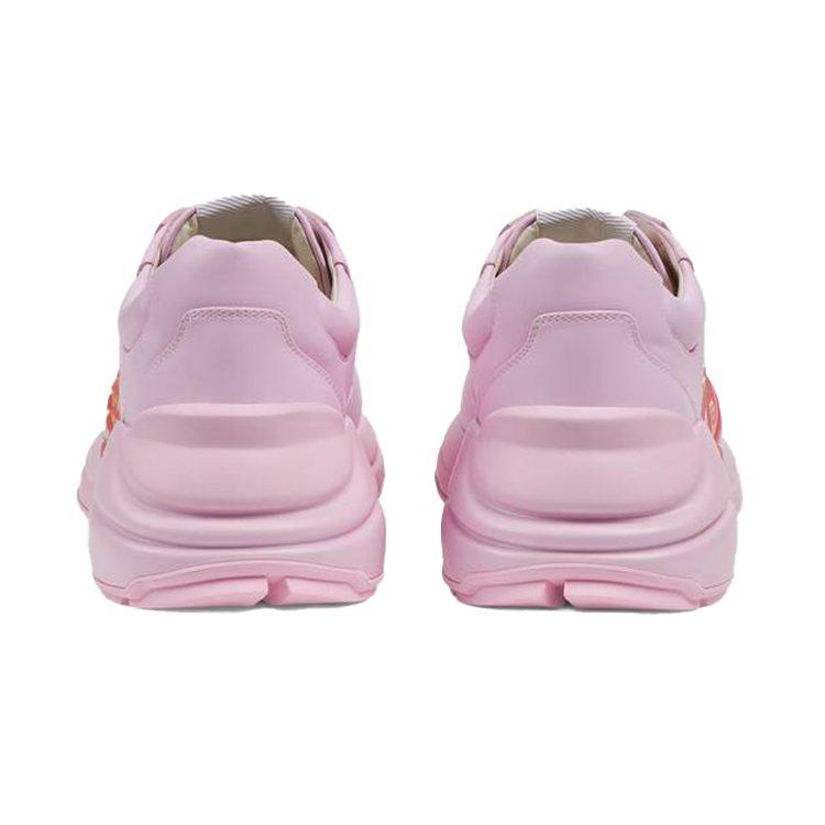 Gucci Rhyton Heart Apple Pattern Low Top Casual Shoes Women's Pink 666196 2SH00 5721