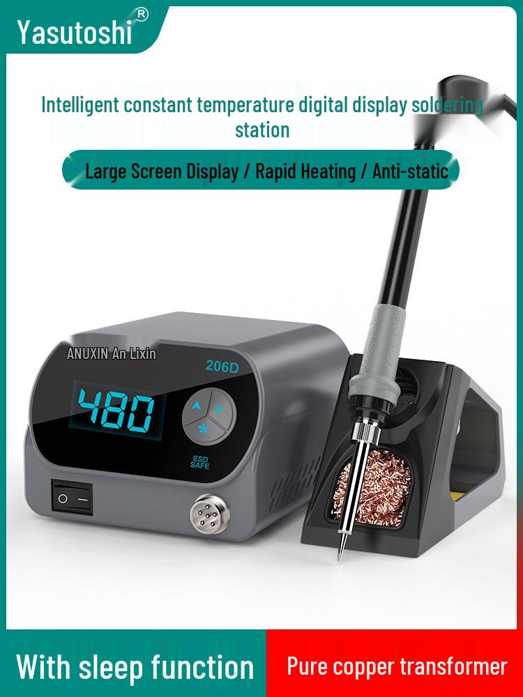Anlixin 206D Adjustable Digital 80W Soldering Station - High Power Internal Heating Soldering Iron Tool